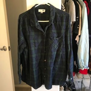 Navy green flannel Clearance